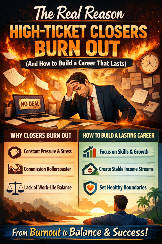 Home The Real Reason High-Ticket Closers Burn Out (And How to Build a Career That Lasts)